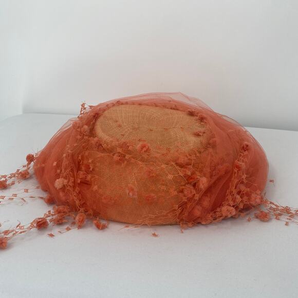 Phil Strann Original Vintage 50's Coral Dainty Hat - Picture 2 of 8